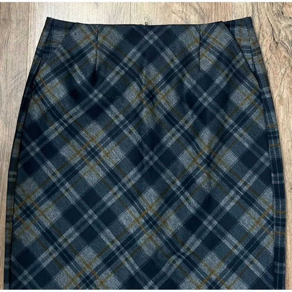 Cabi Women's Plaid Skirt Career Pencil Skirt Professional Office Wear Size 2‎